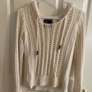 American Eagle Cream Hole Sweater
